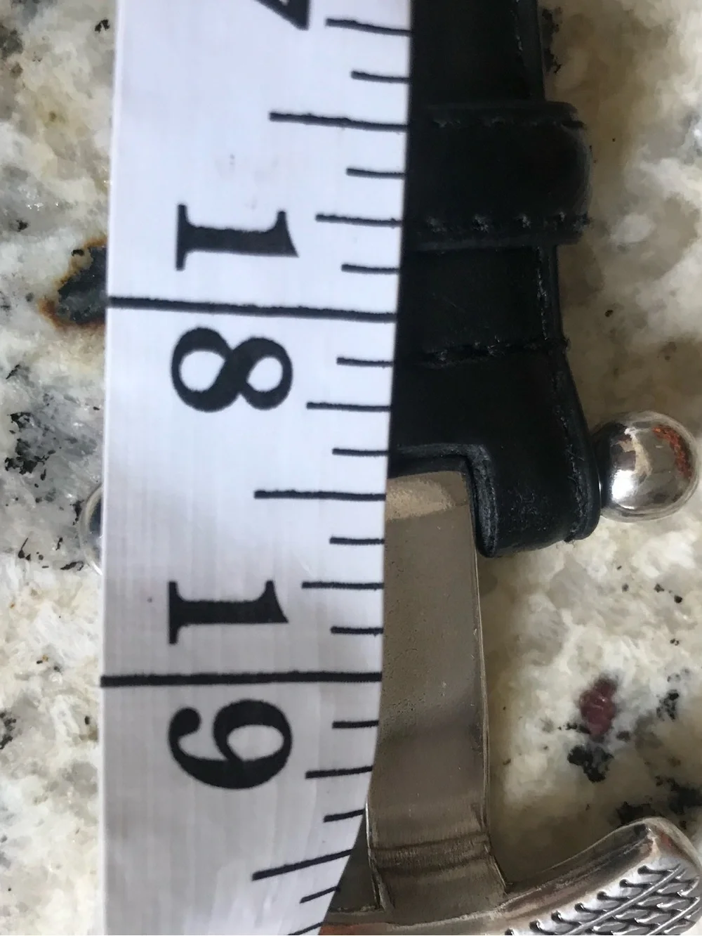Chico’s Black Leather Belt with Silver Buckle